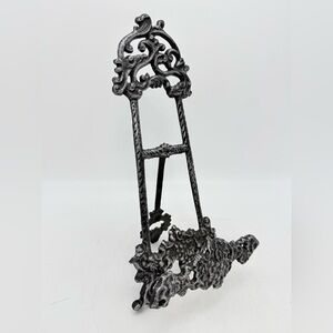 Ornate Black Metal Easel Stand